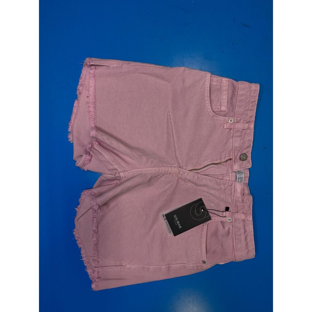 SOLMAR Women's High-Waist Cutoff Denim Shorts Dusty Pink US29 EU42 NWT